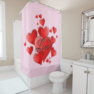 Saint Valentin Amour Douche rideau