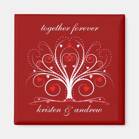 Saint Valentin amoureux Arbre Magnet (Devant)
