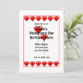 Saint-Valentin Anniversaire des Coeurs Invitation  (Debout devant)