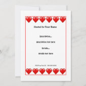 Saint-Valentin Anniversaire des Coeurs Invitation  (Dos)