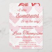 Saint Valentin baby shower invitation (Devant / Derrière)