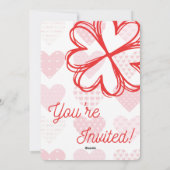 Saint Valentin baby shower invitation (Dos)
