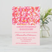 Saint Valentin baby shower invitation mignonne ros (Debout devant)
