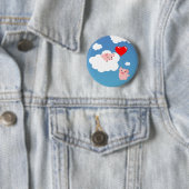 Saint-Valentin : badge de bouton Ailes de l'Amour (En situation)