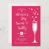 Saint Valentin Brunch & Bubble Invitation (Devant)