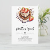 Saint Valentin Brunch Petit déjeuner Invitation (Debout devant)