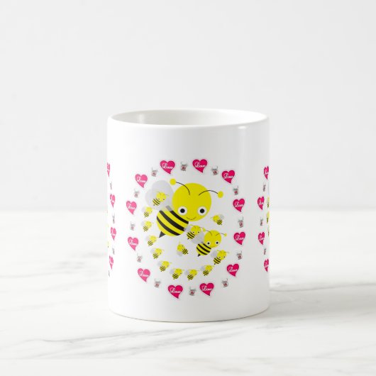 Saint Valentin Bumblebee Mice Mugs (Centre)