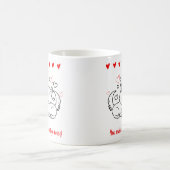 Saint Valentin cadeau couple mignon chien mug (Centre)