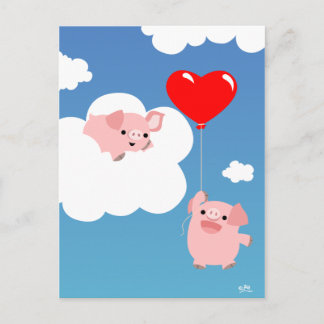 Saint Valentin : Carte postale Les ailes de l'amou