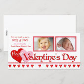 Saint Valentin Cartes photos - Famille 2 cadres (Devant / Derrière)
