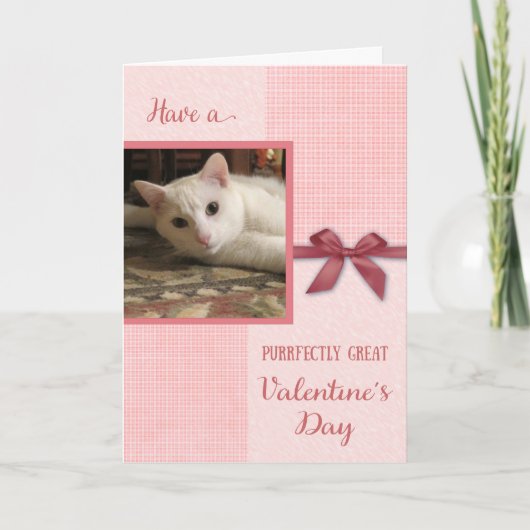 Saint Valentin - chat carte photo personnalisé (Devant)