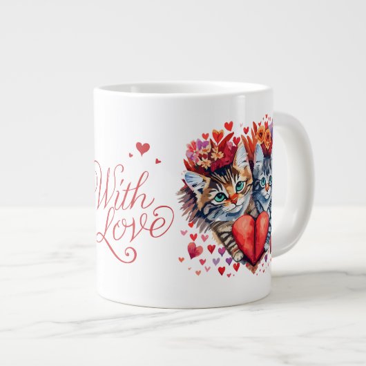 Saint Valentin Chat Mug (Devant droit)