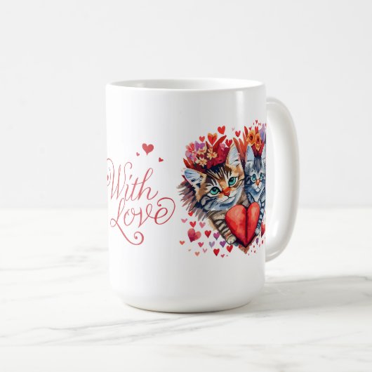 Saint Valentin Chat Mug (Devant droit)
