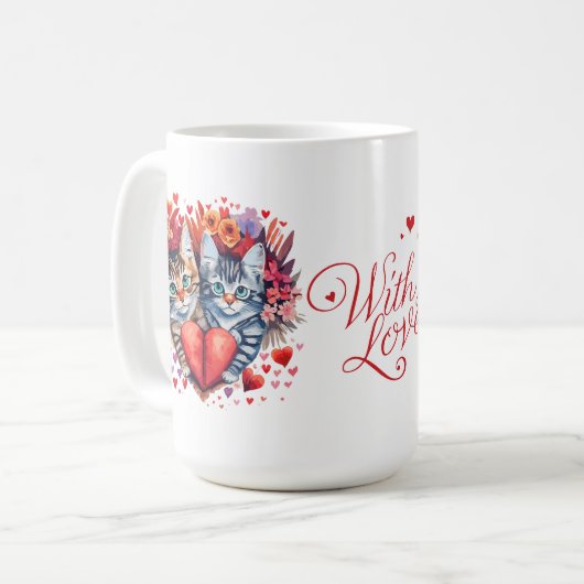 Saint Valentin Chat Mug (Devant gauche)