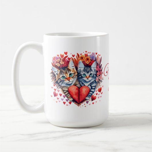 Saint Valentin Chat Mug (Gauche)