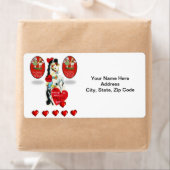 Saint Valentin Cheval Vintage Étiquette (En situation)