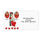 Saint Valentin Cheval Vintage Étiquette (Devant)