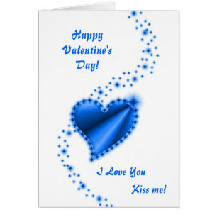 Saint-Valentin - Coeur arc-en-ciel bleu