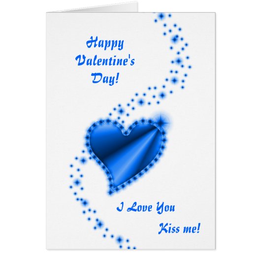 Saint-Valentin - Coeur arc-en-ciel bleu (Devant)