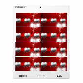 Saint Valentin Coeur Étiquette (Feuille entière)