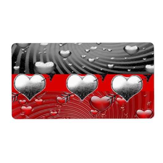 Saint Valentin Coeur Étiquette (Devant)