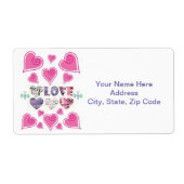 Saint Valentin Coeur Étiquette (Devant)