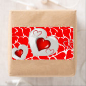 Saint Valentin Coeur Étiquette (En situation)