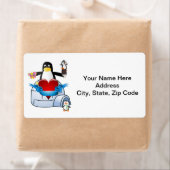 Saint-Valentin Coeur Étiquette Coeur Penguin Coeur (En situation)