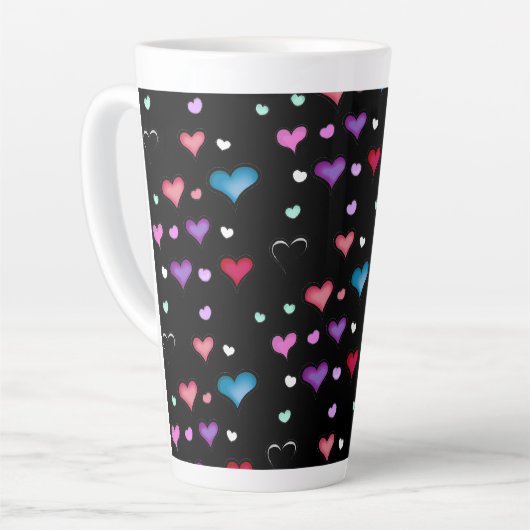 Saint Valentin coeur Latte Mug (Angle gauche)