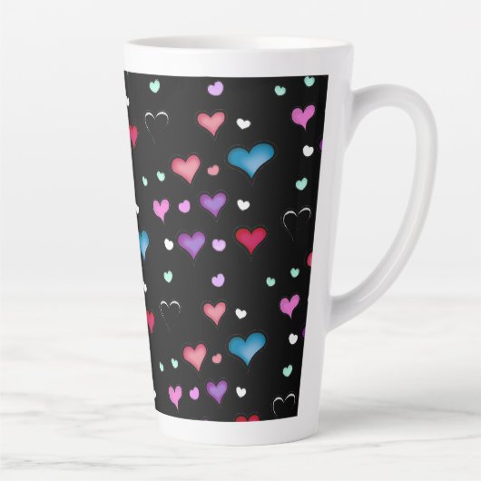 Saint Valentin coeur Latte Mug (Droite)