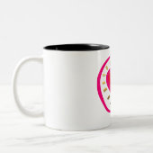 Saint-Valentin - Coeur rose moderne 1W Mug (Gauche)