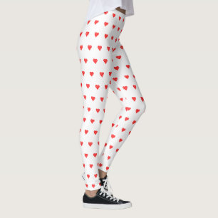 Saint-Valentin Coeur rouge Leggings noirs