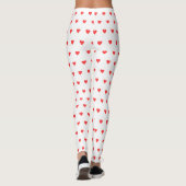 Saint-Valentin Coeur rouge Leggings noirs (Dos)