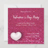 Saint Valentin Coeurs blancs - Invitation de fête (Dos)