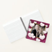 Saint-Valentin Coeurs blancs Photo Carnet spiral (Intérieur)