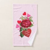Saint-Valentin Coeurs et Serviette à main rouge Ro (Serviette à main)