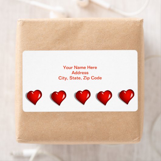 Saint Valentin Coeurs Étiquette (En situation)