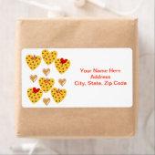 Saint Valentin Coeurs Étiquette (En situation)