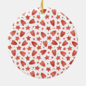 Saint Valentin Coeurs & Etoiles Ornement Motif (Dos)