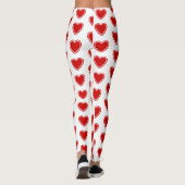 Saint Valentin Coeurs Leggings blancs Pantalons de (Dos)