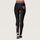 Saint Valentin Coeurs Leggings noirs Pantalon de Y (Dos)