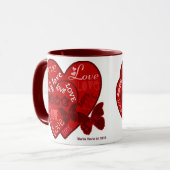 Saint-Valentin Coeurs & Love Mug (2) (Devant gauche)