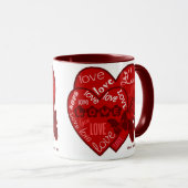 Saint-Valentin Coeurs & Love Mug (2) (Devant droit)