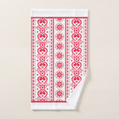 Saint-Valentin Cœurs Rouges (Serviette à main)