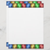 Saint Valentin coloré Coeurs rustiques Papeterie (Devant / Derrière)