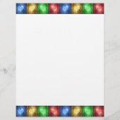 Saint Valentin coloré Coeurs rustiques Papeterie (Dos)