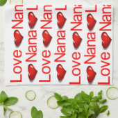 Saint Valentin Cuisine serviette de toilette Love  (Plié)