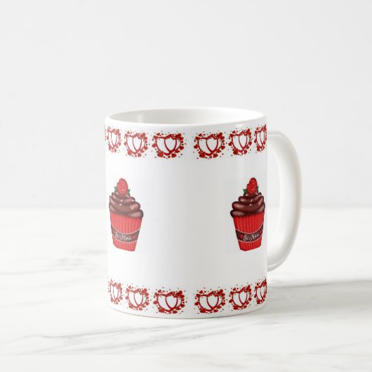 Saint Valentin Cupcake Mugs (Devant droit)