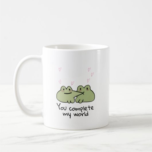 Saint Valentin Cute Frog Love Couple Mug (Gauche)