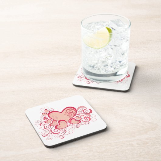 Saint Valentin Dessous de verre à dos de liège (Côté Droit)